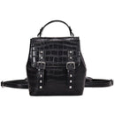 Fashion Small Shoulder Bag Pu Leather Ladies Backpack Stone Retro Bag Femal