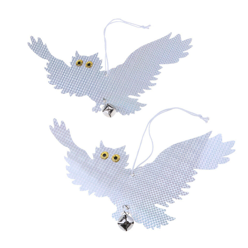 Bird Repellent Reflective Scare Discs Set of 8 Pieces, Hanging Owl Decor
