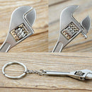 Mini Adjustable Tool Wrench Spanner Key Chain Ring Keyring Metal Keychain 1pcs
