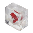 G1/4 Square 3 Impeller Flow Meter Indicator for PC Water Cooling(Red)