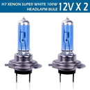 2PCS/Set 100W White H7 Xenon Gas Halogen Headlight Light Lamp Bulbs 12V 6000K
