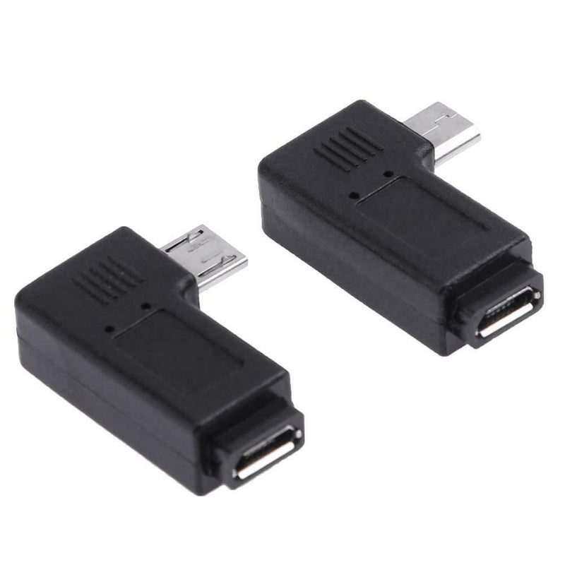 2pcs 90 Degree Mini USB Micro USB Female to Micro USB Male Adapter Connector