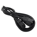 Black PVC C14 Male to C13 Female C14-C13-Cable 3.3ft 3 Prong 0.75 Square