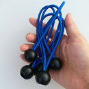 12Pack 4'' Ball Bungee Bungie Cord Heavy Duty Canopy Tarp Tie Downs Straps Blue