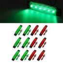 12 PIECES Red Green Boat Navigation LED Stern Light Marine Starboard Light 12V