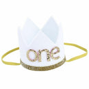 Baby Boy Girl First Birthday Hat Crown Numbers Headband Tiara Party Photo P Z8S8
