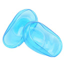 2Pair/4pcs Blue Clear Color Silicone Ear Cover Hair Dye Shield Protect  Z