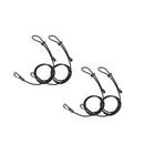 4x Stretchable Kayak Paddle Leash Safety Lanyard Bungee Cord With Snap Hook