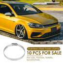 10pcs 72-95mm Stainless Steel Hose Clamp Clip Worm Drive Fuel Line Clamp