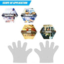 100PCS/Set Food Plastic Gloves Disposable Gloves Kitchen Dishwashing Waterp L1J6