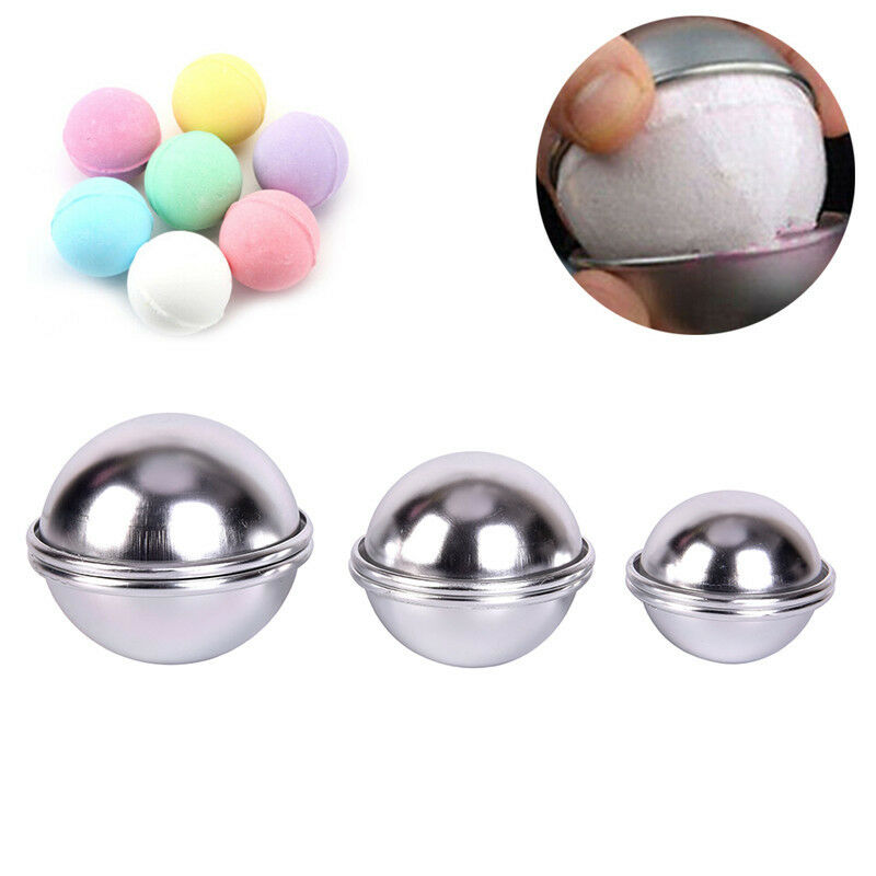 6pcs/3 set Bath Bombs Aluminum Alloy Bath Bomb Mold Ball Shape DIY Bathing To`US