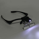 LED Head Light Magnifier Headband Headset Magnifying Glass Loupe 5 x Len HVK