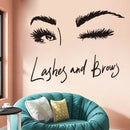Eye Lashes Extensions Beauty Salon Wall Decor Eyebrows Make Up Wall Stic OZ FT