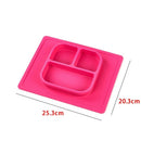 Children's Plate BPA Free Non Slip Baby Plate Silicone Plaid Placemat for C