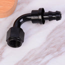 Black AN6 AN-6 90 degree push lock oil/fuel/gas line fittings hose adapter â„–#