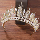 Bride Korean Rhinestone Headband Simple Crystal Big Crown Princess Hair Acc