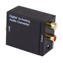 Digital Optical Coax Coaxial Toslink to Analog RCA L/R Converter Adapter