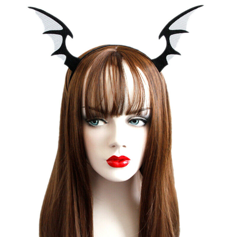 Bat Wings Ears Hair Hoop Halloween Party Headband Hairband Headwear Cosp Gw