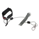 Elastic Steel Wire Fishing Coiled Lanyard Retractable Rope Tether Net Holder