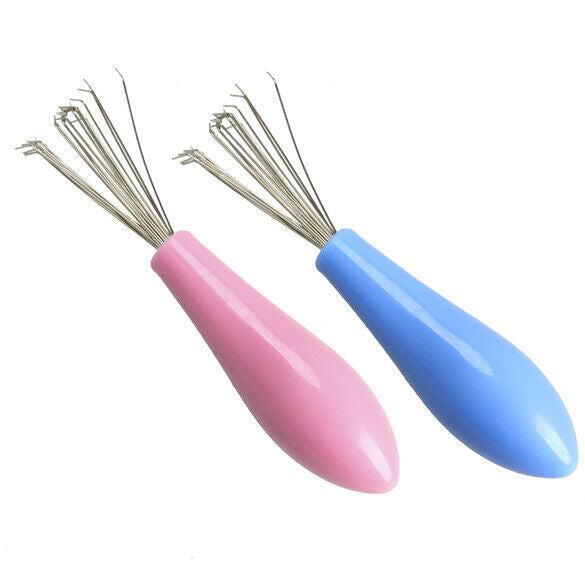 Comb Hair Brush Cleaner Cleaning Remover Embedded Tool Plastic Random Color