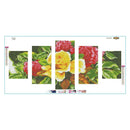 Flowers 5D DIY Full Drill Diamond Painting Craft 5-pictures Combination Kit