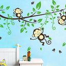 New Stylish Jungle Monkey Play Wall Stickers Nursery Kids Room Decor Decals Cute