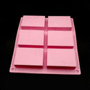 6 Cavity Silicone Rectangle Soap Mould Homemade DIY Mold Making Cake X W7K0