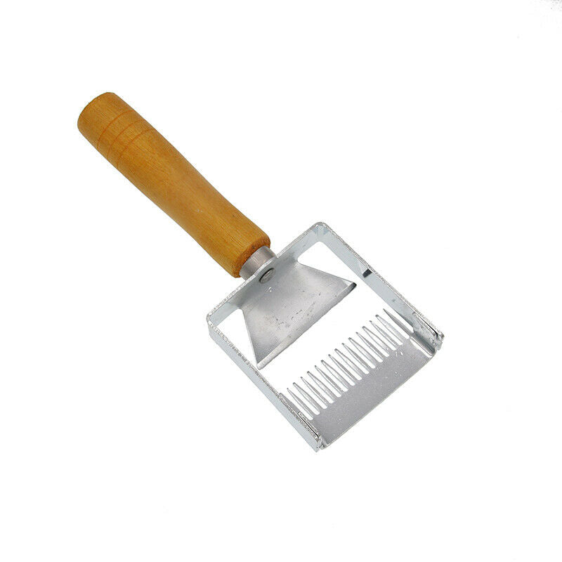 Apiculture Uncapping Fork Iron Honeycomb Honey Scraper Wooden Handle Apicul