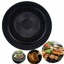 Non-stick 13 inch Smokeless Indoor Stovetop Barbecue BBQ Grill Kitchen Pan