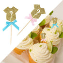 24pcs Glitter Clothes Cupcake Toppers Baby Shower Birthday Party Food Decor