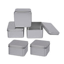5 Pieces 90x90x55mm Small Square Tin Boxes Metal Storage Box Jewellery Watches