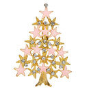 Crystal Rhinestone Enamel Tree Brooch Pin Wedding Party Christmas Gift