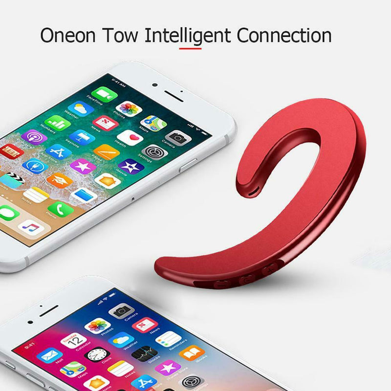 Y-12 Wireless Bluetooth Earphone Bone Conduction Earhook Headphone (Red)