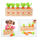 Edicational Carrots Harvest Wooden Matching Game Funny Toys for Boys Girls Gift