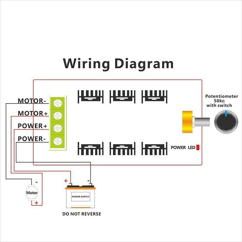 12V 24V 48V 2000W MAX 10-50V 40A DC Motor Speed Control PWM HHO RC Controll P1H4
