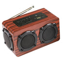 Loudspeaker  Wireless Bluetooth Speaker Wooden Super Bass Stereo Household