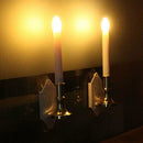 Solar Powered Candle Warm Light Wall Lamp Landscape Home Window Wall Lig PVB