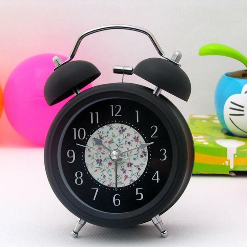 Twin Bell Alarm Clock Loud Retro Alarm Clock Quartz Operated with Nightlight