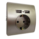 86 Type Wall Touch Panel Wall Socket Double USB Port Electrical Sockets