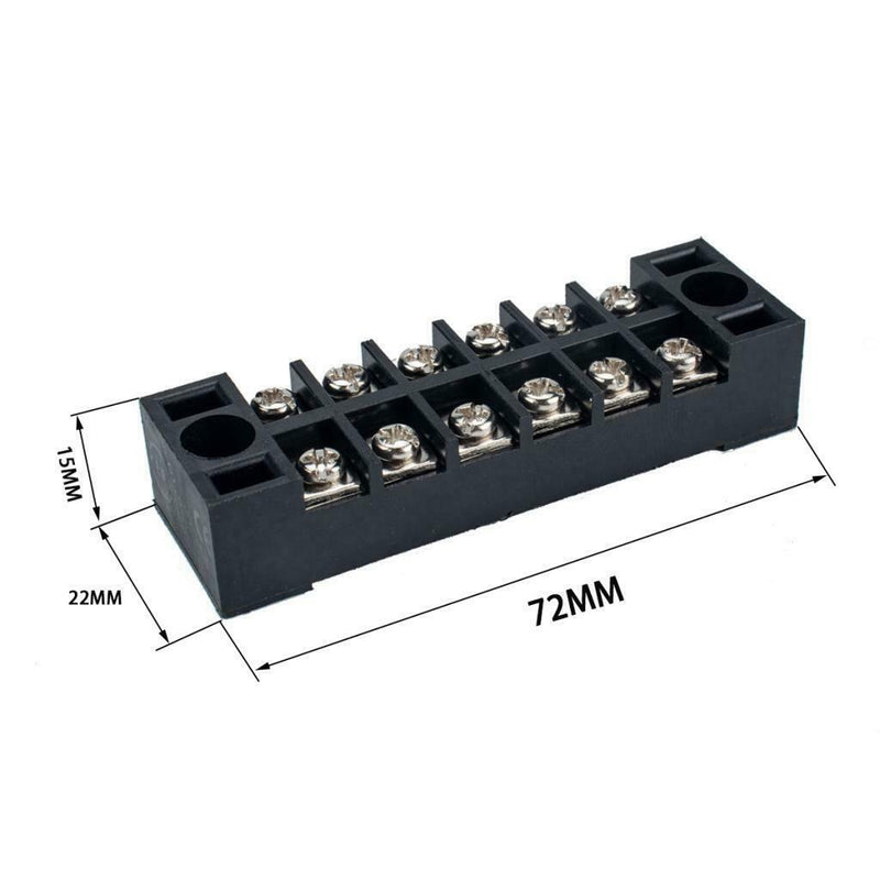 5 Piece Double Row 6P Screw Locking Terminal Block with