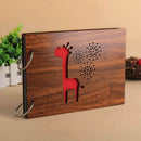 Wooden Cover 8\'\' DIY Photo Album Ringbinder Camera Memories Stickys YS