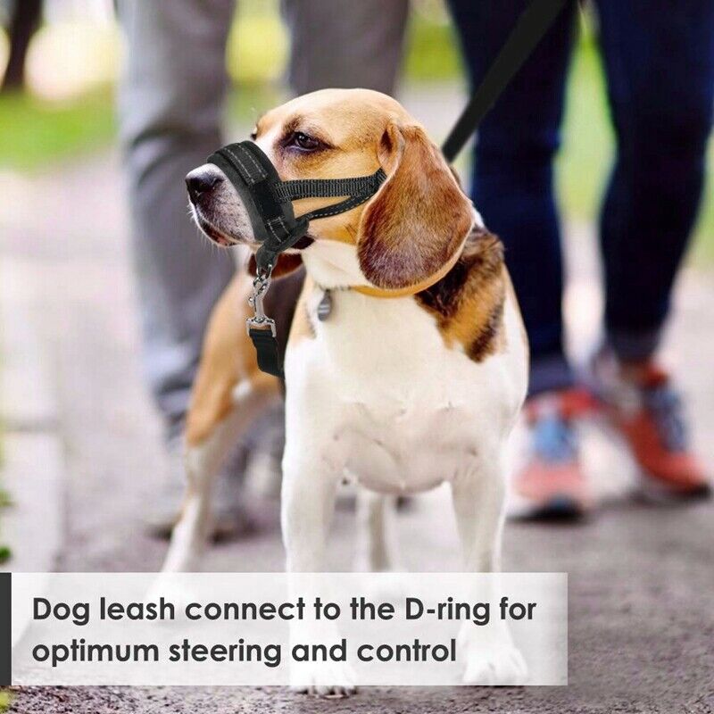 Soft Dog Muzzle, Dog Mouth Cover Nylon Adjustable Padding Comfortable Muzzl