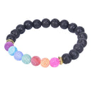 8MM Healing Beaded Bracelet Natural Lava Stone Diffuser Bracelet Jewelry G 3C
