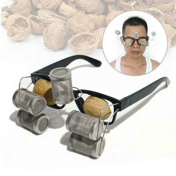 Eyes Moxa Burner Glasses Roll Holder Stick Moxibustion Therapy Walnut Tool- G6N3