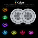 1pair Battery Powered LED Car Lights 7 Colors Changing Universal Cup Holder