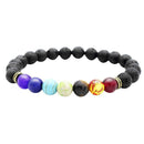 Lava Rock 8mm Beads Elastic Yoga Bracelet for Men/Women Jewelry Decor Gifts A