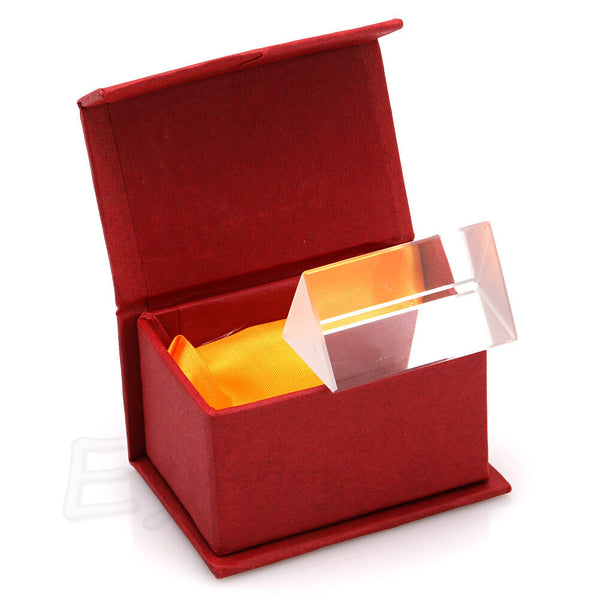 5cm Spectrum Optical Glass Triple Triangular Prism Light 2" Physics Teaching New