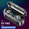 F9 Waterproof LED TWS Wireless Headset Bluetooth 5.0 Sports Headphones A