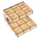 DIY Wooden Paint Rack Ink Storage Organizer 2-layer 15-grid