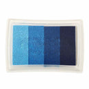 Blue Multi Gredient 4 Colors Ink Stamp Pad Inkpad Oil Based Inkpad Child-sa
